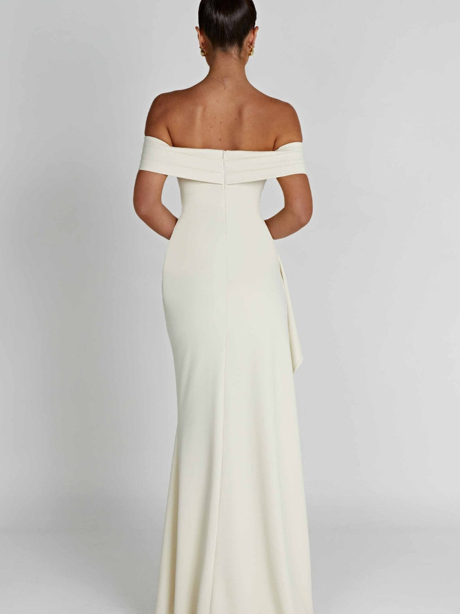 Liber Summer Women's Backless Solid Color Maxi Dresses