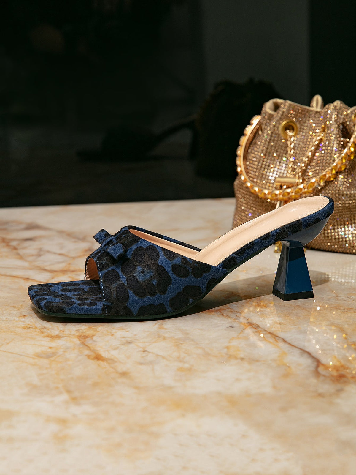 Leopard Print Women's High-heeled Sandals