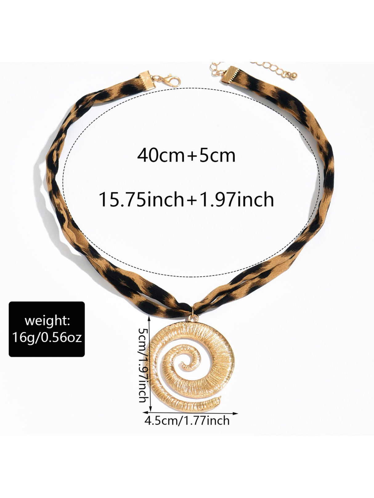 Leopard Print Seashell Starfish Necklace