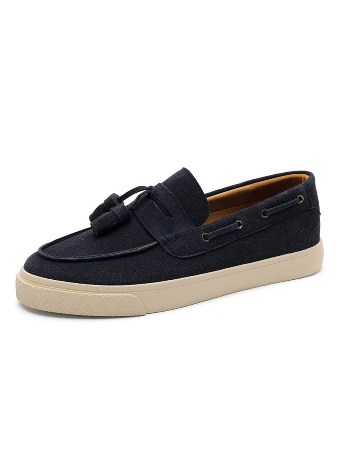 Color-blocked Tassel Slip-on Loafers