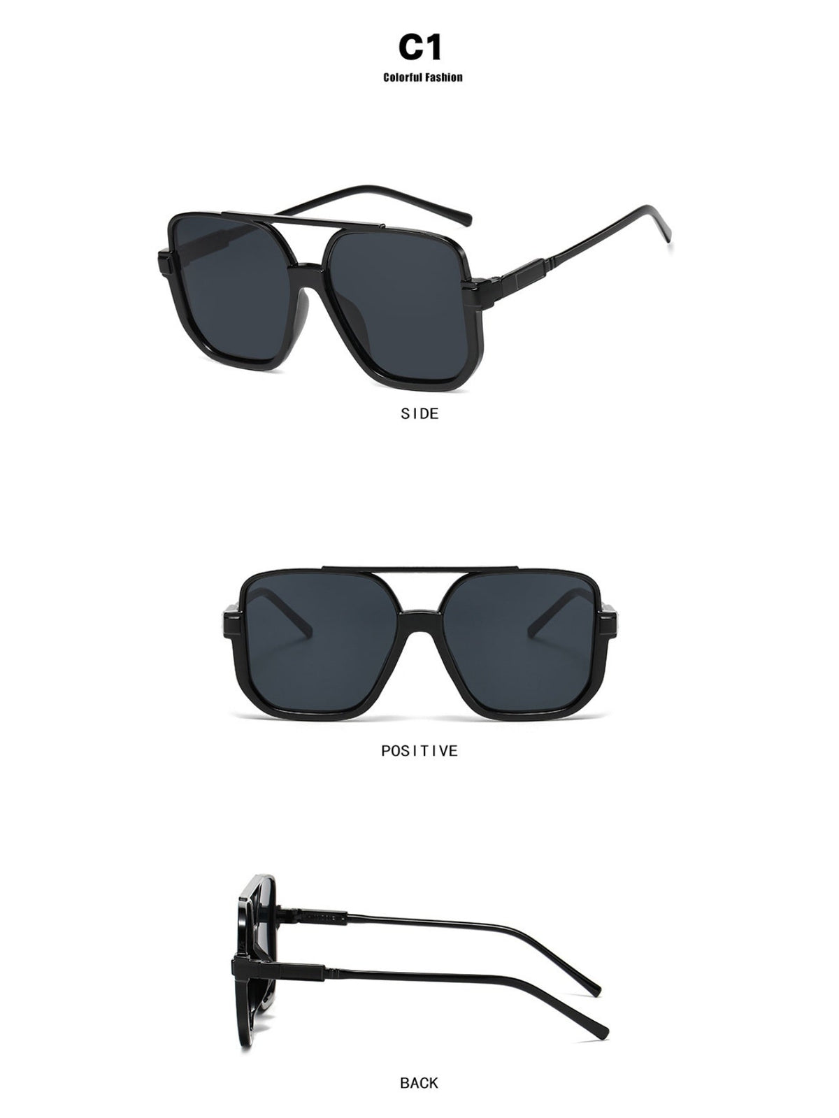 Lunettes de soleil carrées tendance