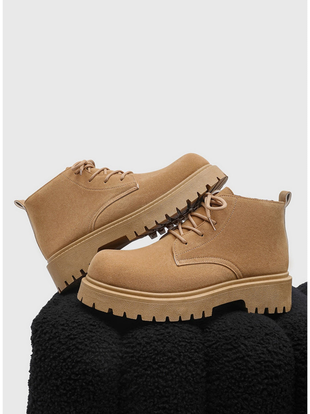 Retro Suede Oversized Martin Boots
