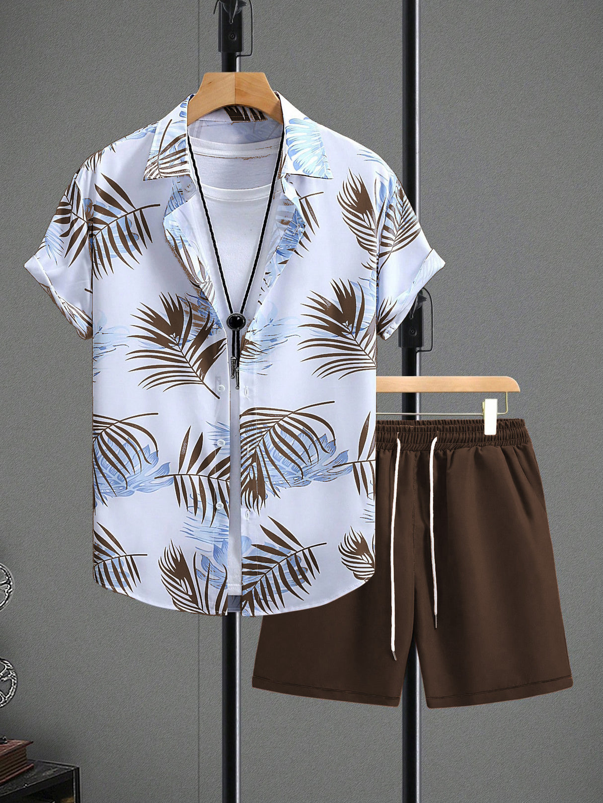 Plant Printed Hawaii Beach Set 2-piece Sets