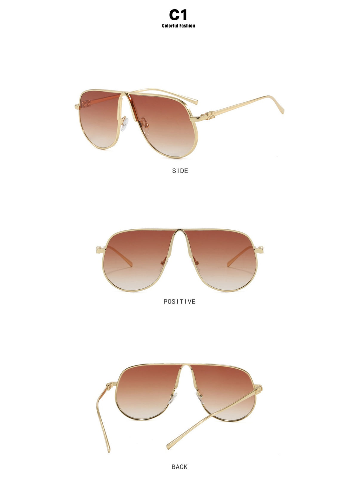 Full-rimmed Aviator Sunglasses