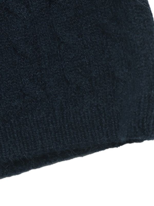 Autumn/Winter New Simple Commuter Style Knitwear Faux Two-Piece Polo Collar Cable Knit Sweater