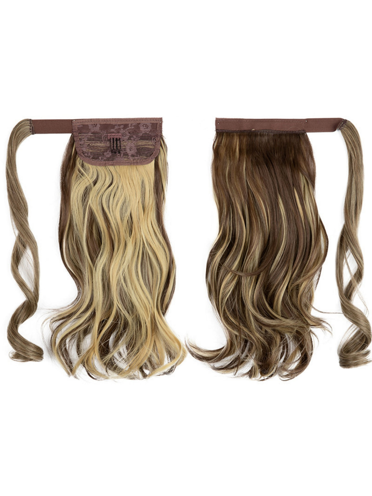 Long, Wavy, Natural Curl Wig With Wrap-around Design