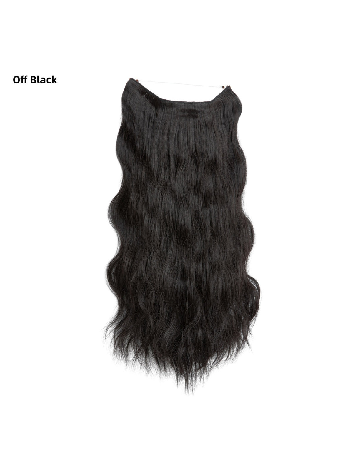 One-piece Hairpiece, Long Wavy Curls, Seamless Synthetic Fiber Wig