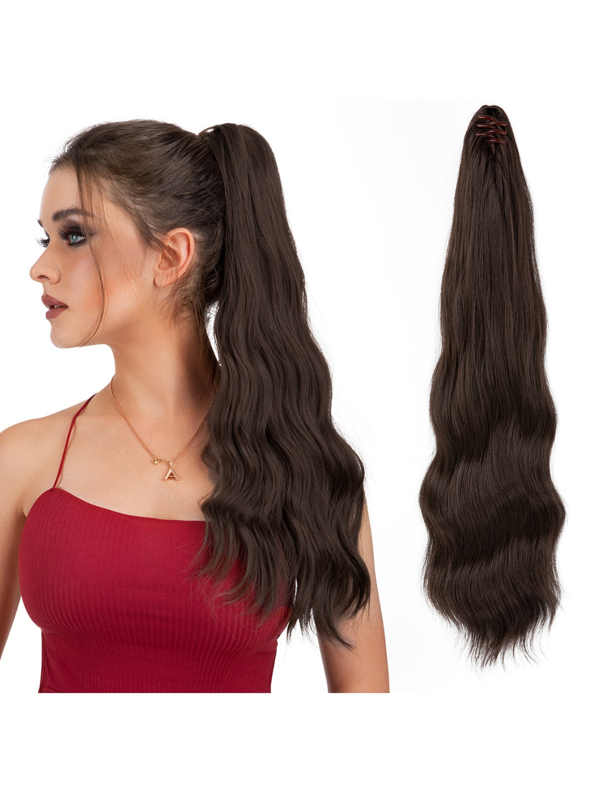 Big Wavy Ponytail Hair Extension Wig