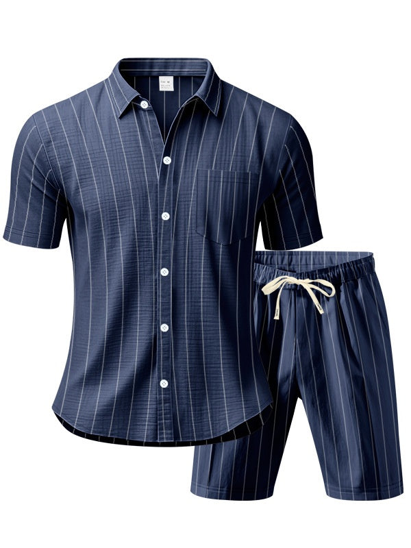 Flax Stripes Loose-fit Beach Set 2-piece Sets