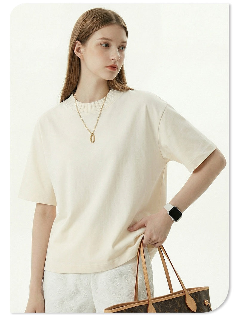 Color-blocked Cropped T-shirt
