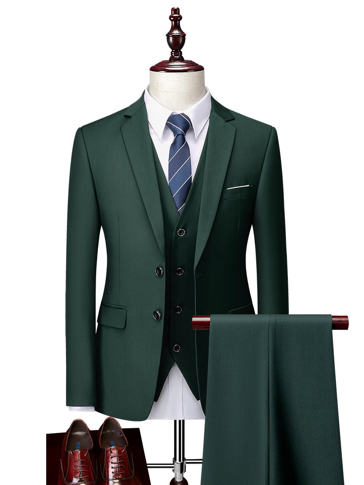 Slim-fit Business Suit Set 3-piece Sets