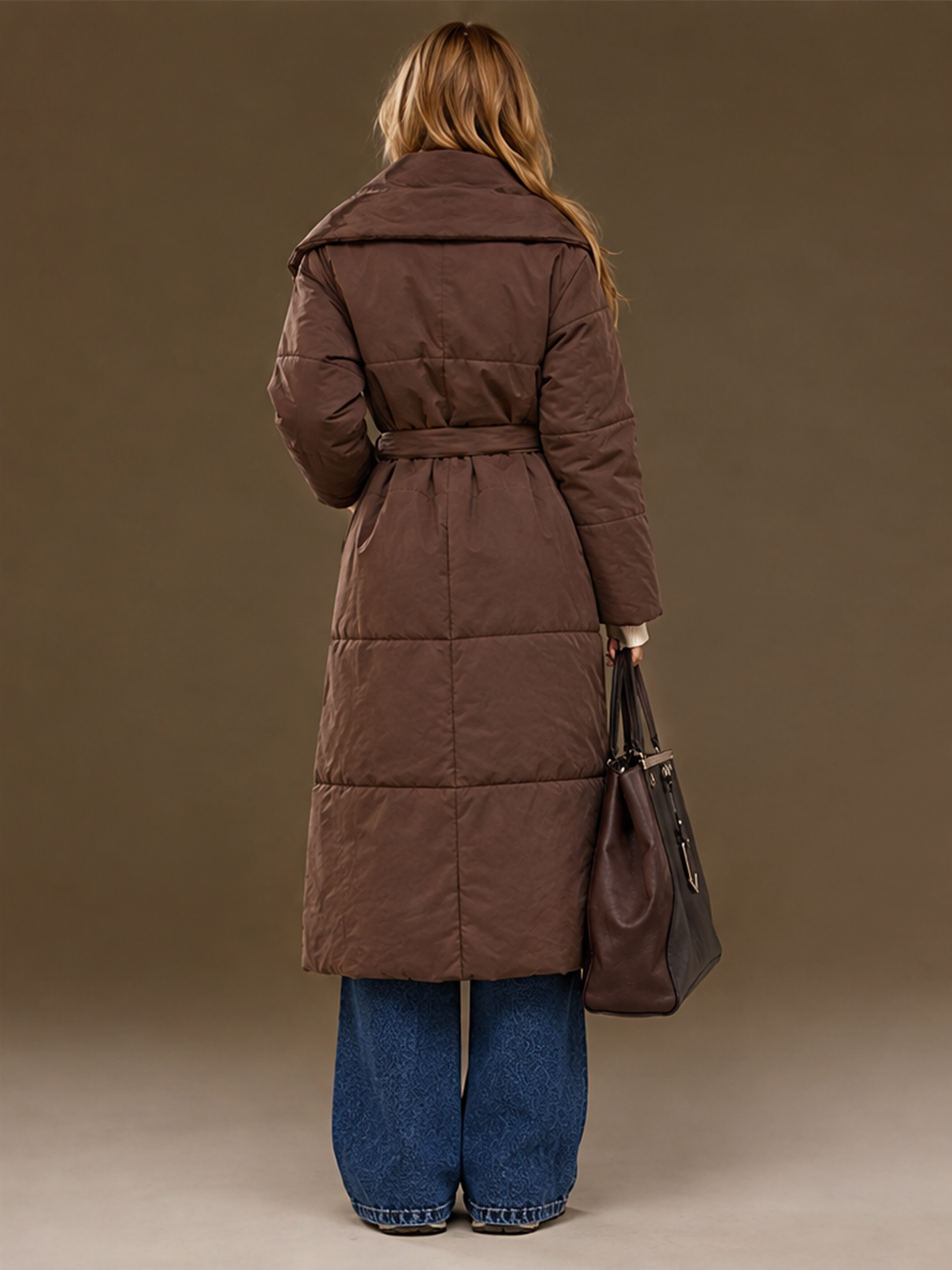 Loose-fitting, Casual, Warm, Long Stand-collar Cotton Coat/long Cotton-padded Jacket