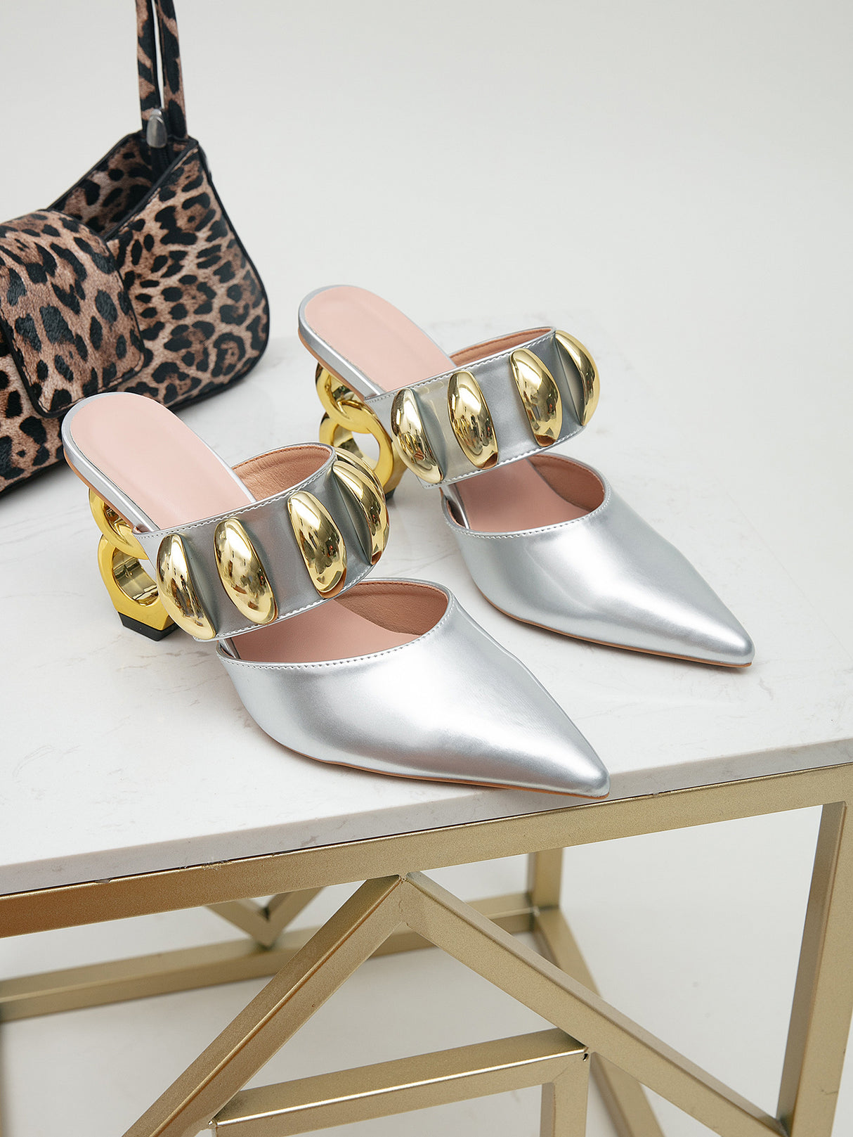 Studded High Heels