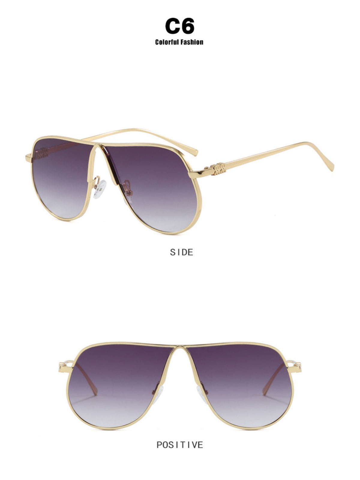 Full-rimmed Aviator Sunglasses