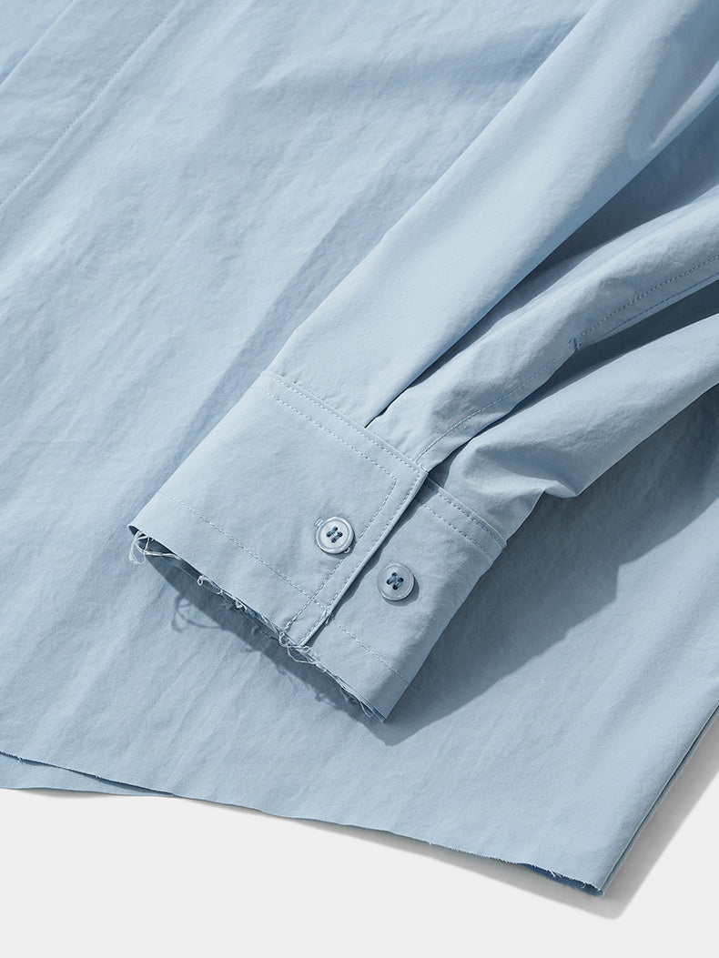 Liber Autumn Neutral wear Color matching Stripes Shirts