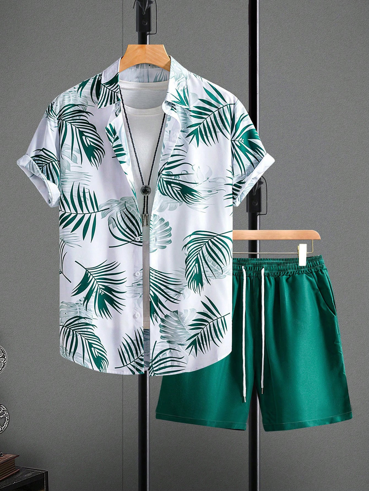 Plant Printed Hawaii Beach Set 2-piece Sets