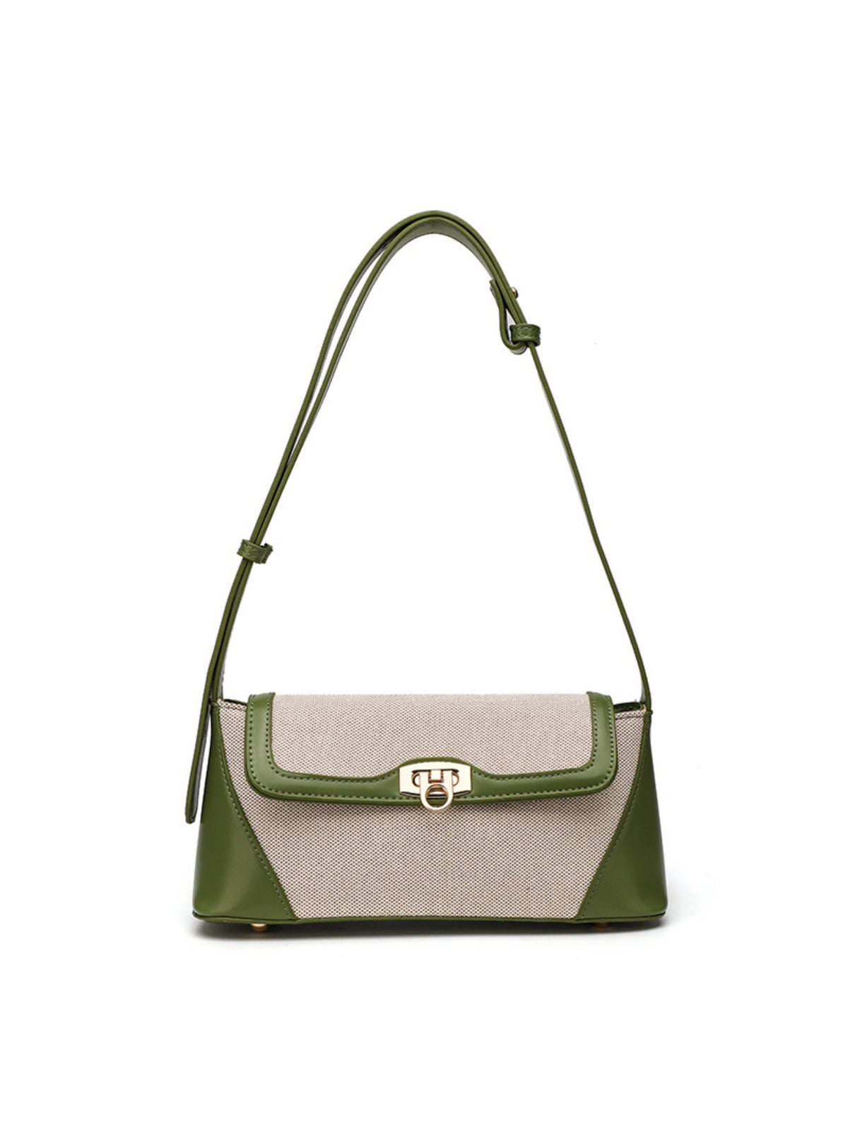Color-blocked Casual Commuter Versatile Retro Shoulder Bag