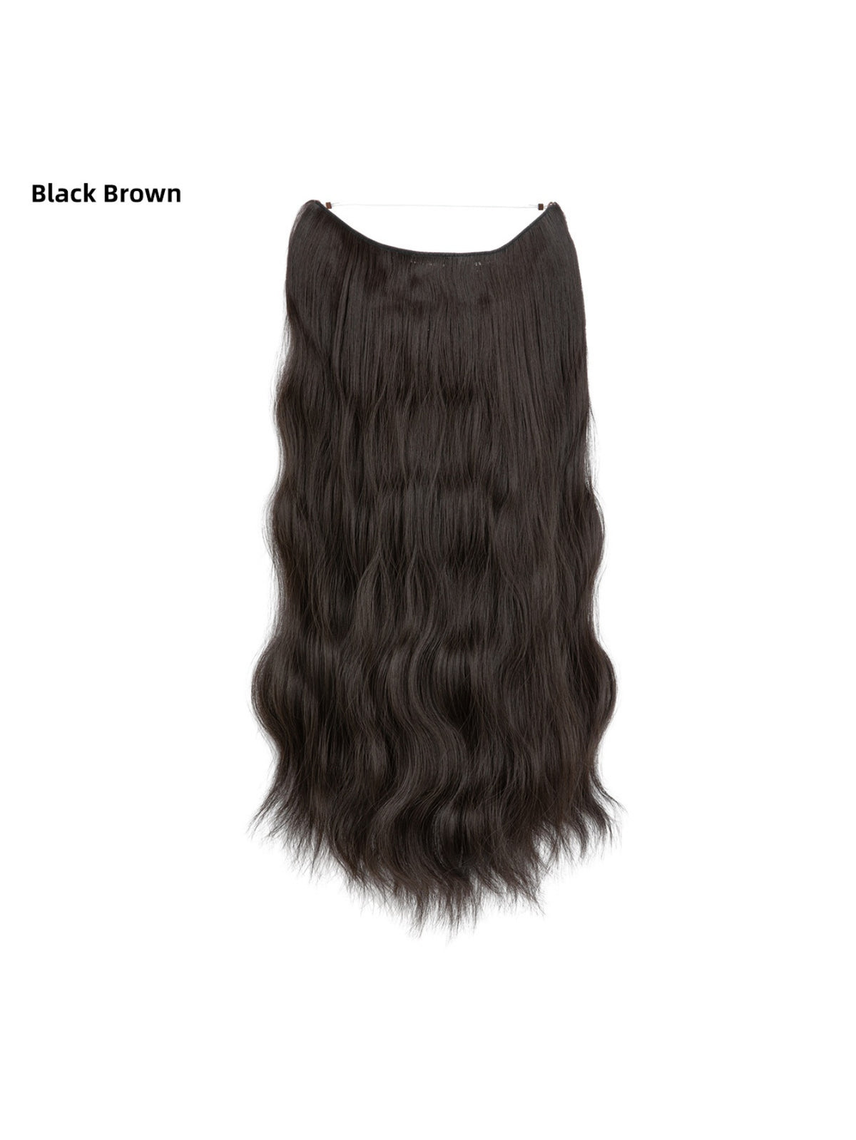 One-piece Hairpiece, Long Wavy Curls, Seamless Synthetic Fiber Wig
