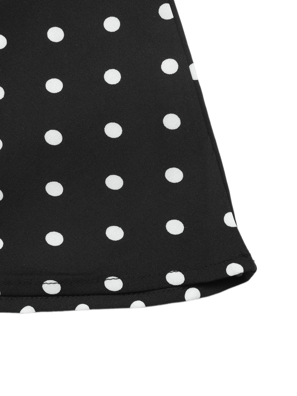 Polka Dot Long-sleeved Sweet A-line Short Dress With A Fitted Waist