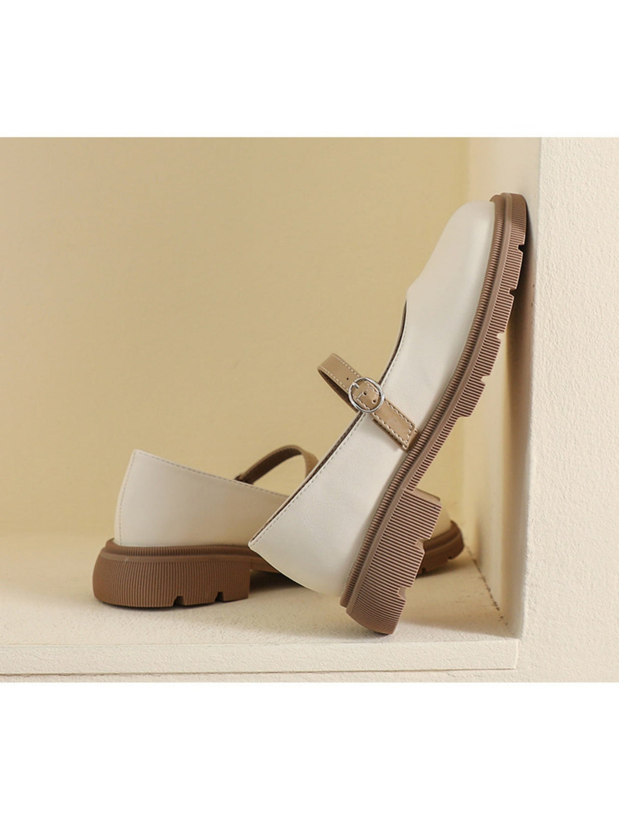 Liber Spring and Autumn Colorblock Women's Mary Jane Shoes