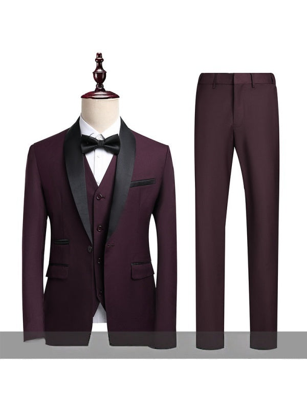 Business Leisure Suit Slim-fit Set 3-piece Sets