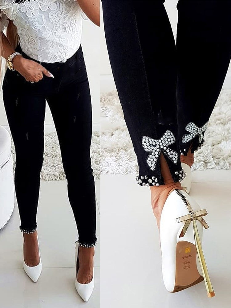 Liber Autumn Women's Beading Jeans