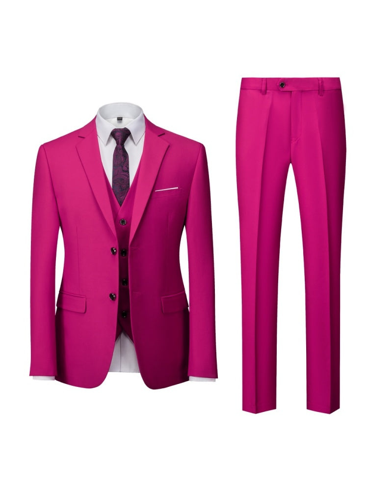 Slim-fit Business Suit Set 3-piece Sets
