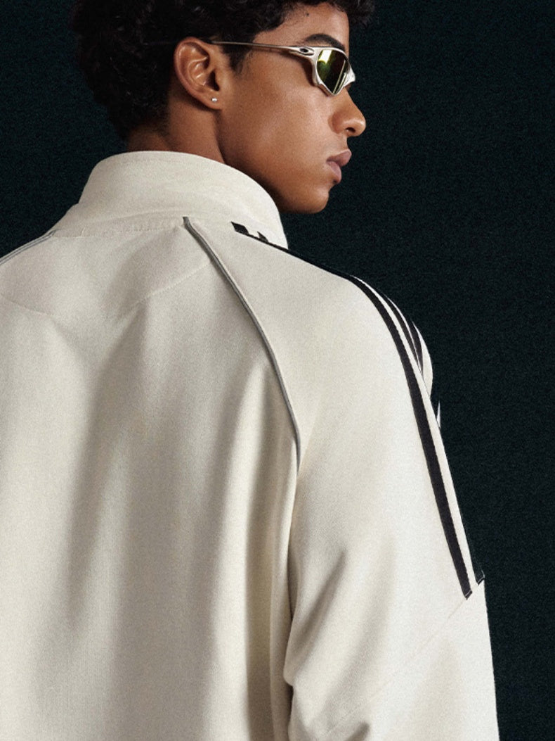 Reflective Stripes Cardigan Sweatshirts&Hoodies Tracksuit