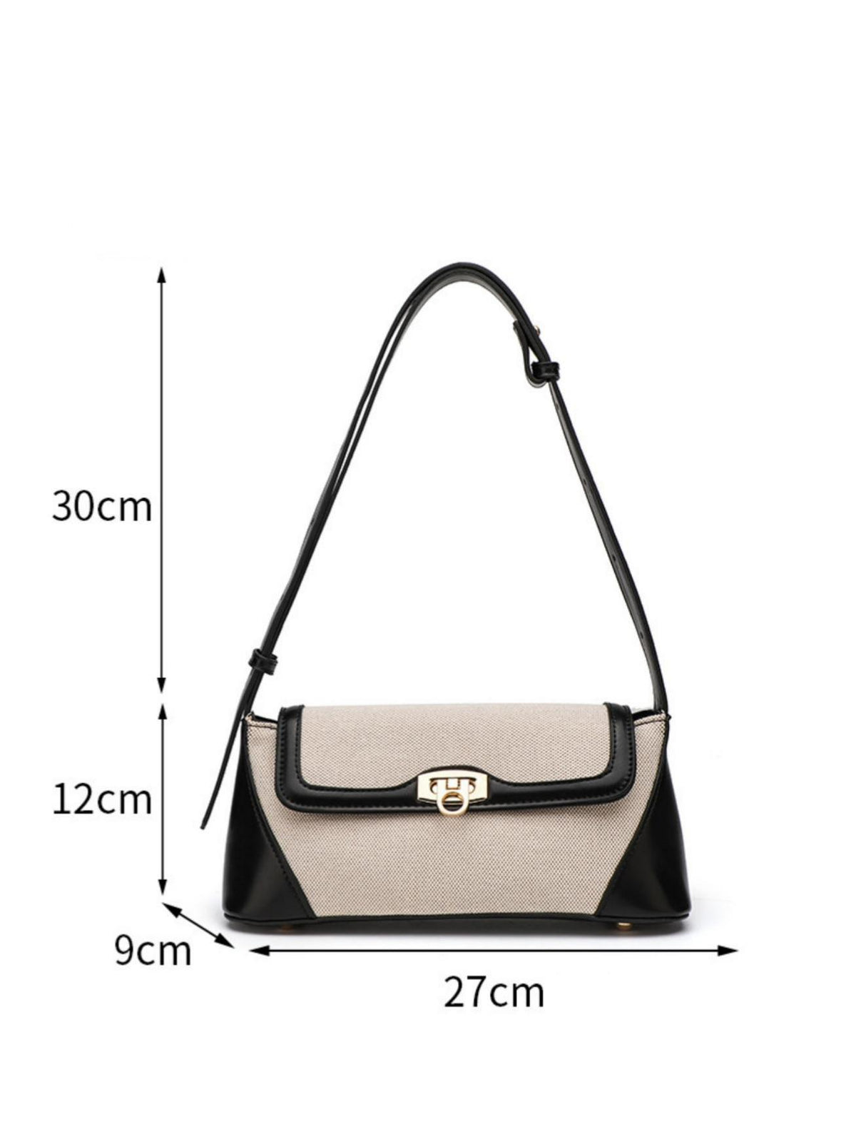 Color-blocked Casual Commuter Versatile Retro Shoulder Bag