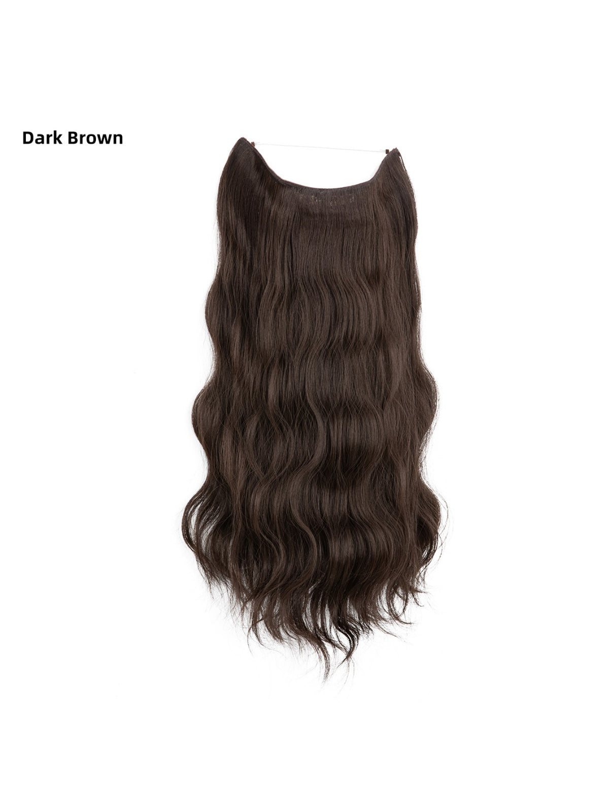 One-piece Hairpiece, Long Wavy Curls, Seamless Synthetic Fiber Wig