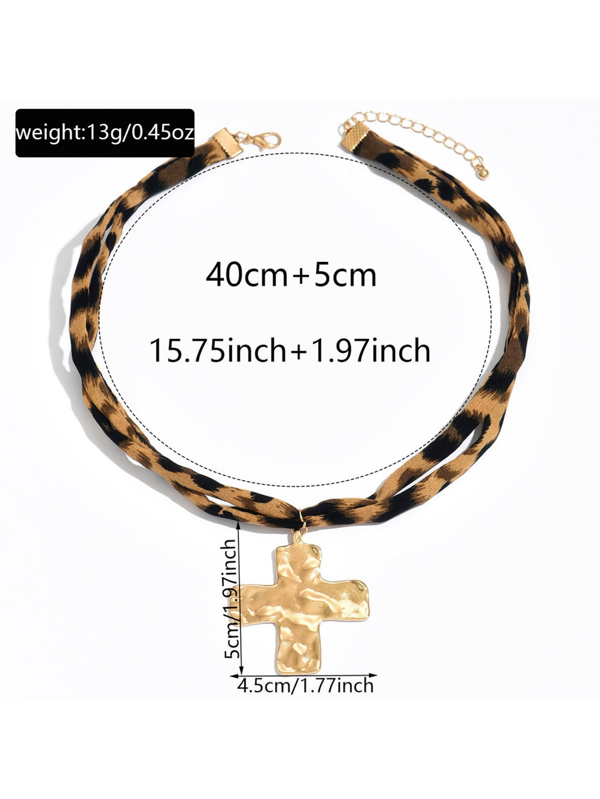 Leopard Print Seashell Starfish Necklace