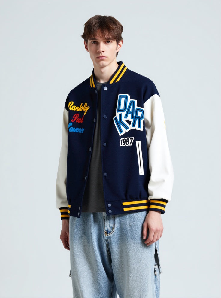 Flocking Embroidery Letter Quilted Thickening Baseball Uniform