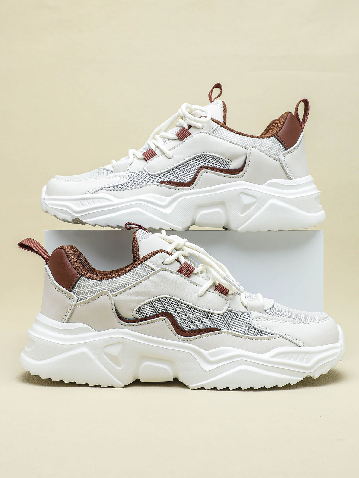 Color-blocked Platform Women's Casual Sneakers