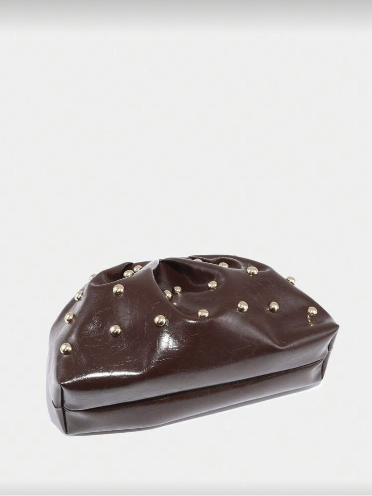Studded Pleated Clutch Bag
