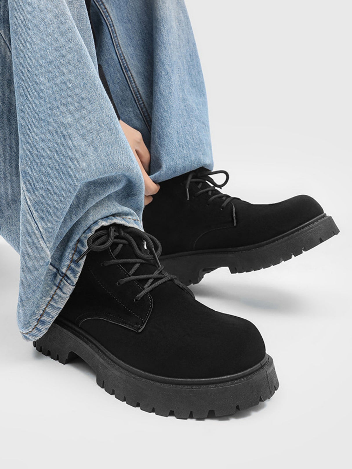 Retro Suede Oversized Martin Boots
