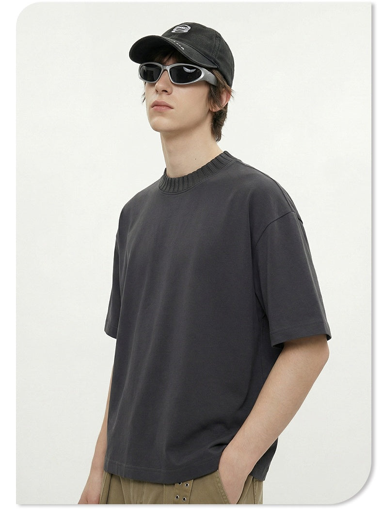 Color-blocked Cropped T-shirt