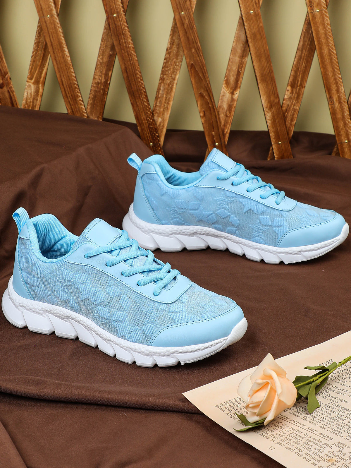 Floral Mesh Women's Casual Sneakers