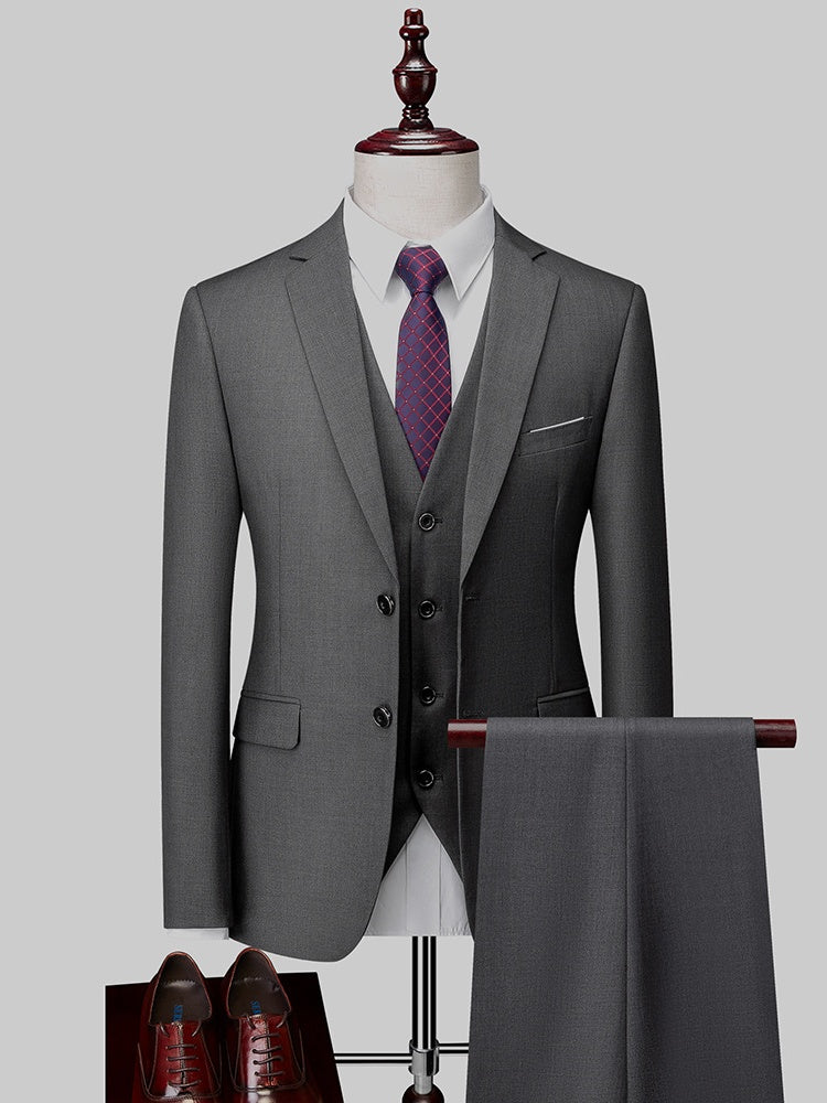 Slim-fit Business Suit Set 3-piece Sets