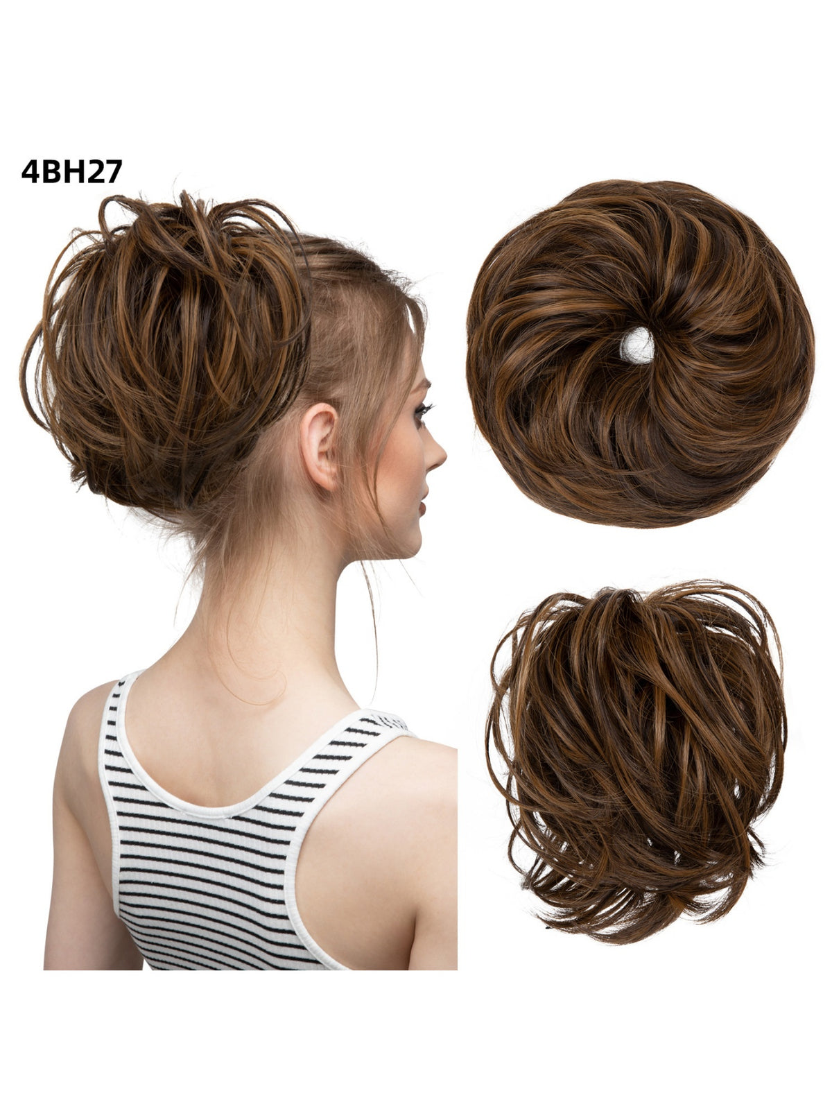 Fluffy Long Beard Curly Hair Updo Wig