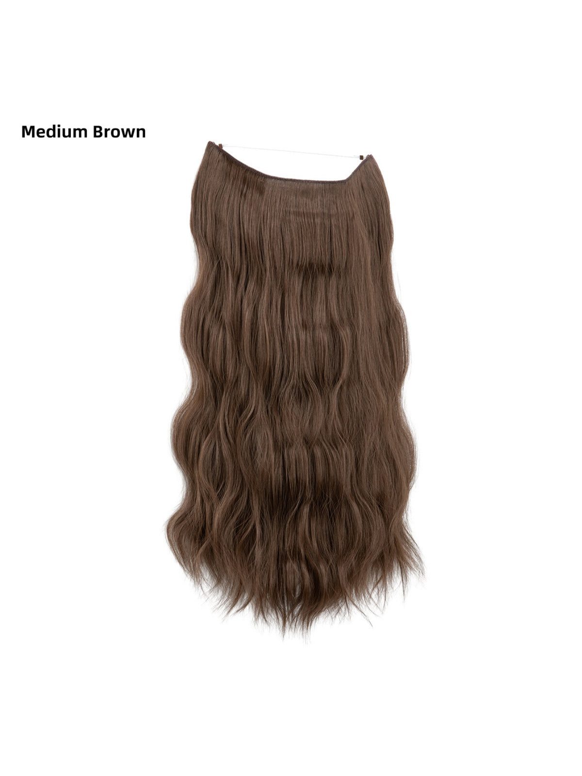 One-piece Hairpiece, Long Wavy Curls, Seamless Synthetic Fiber Wig