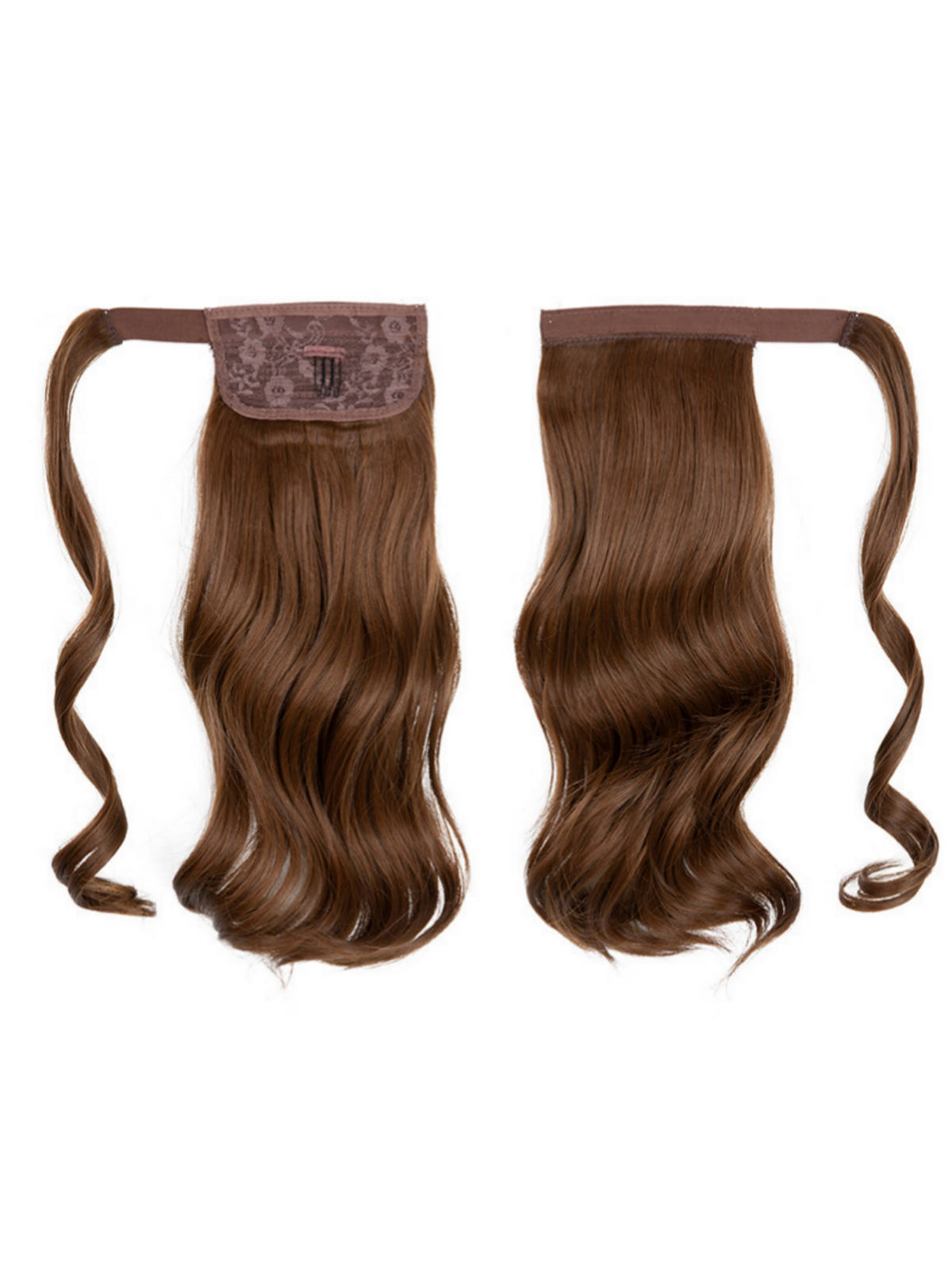 Long, Wavy, Natural Curl Wig With Wrap-around Design