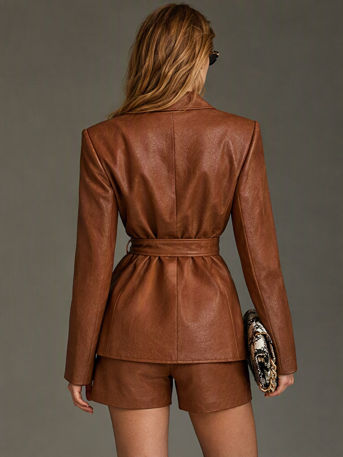 Belted Leather Jacket