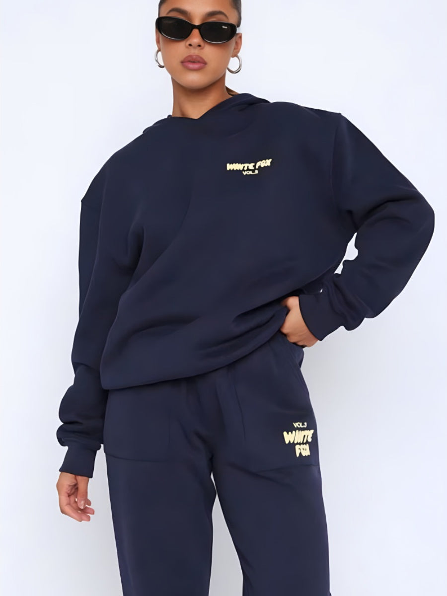 Liber Autumn Women's 3D Three-dimensional pattern Letter 2-piece Sets