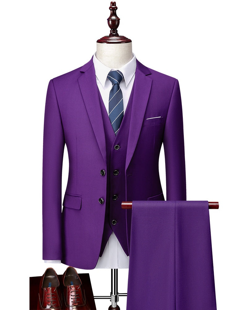 Slim-fit Business Suit Set 3-piece Sets