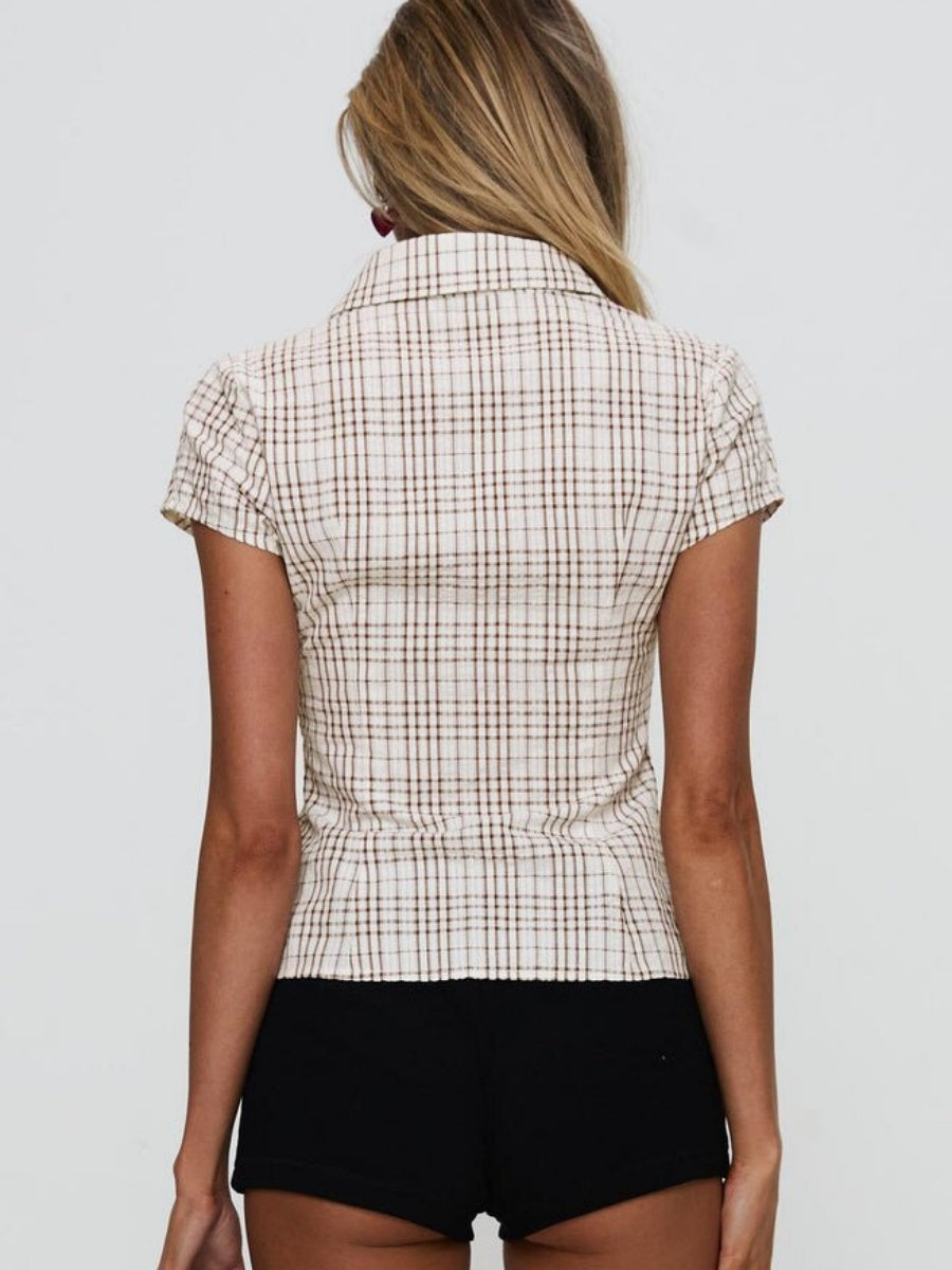 Plaid Button-Up Shirt