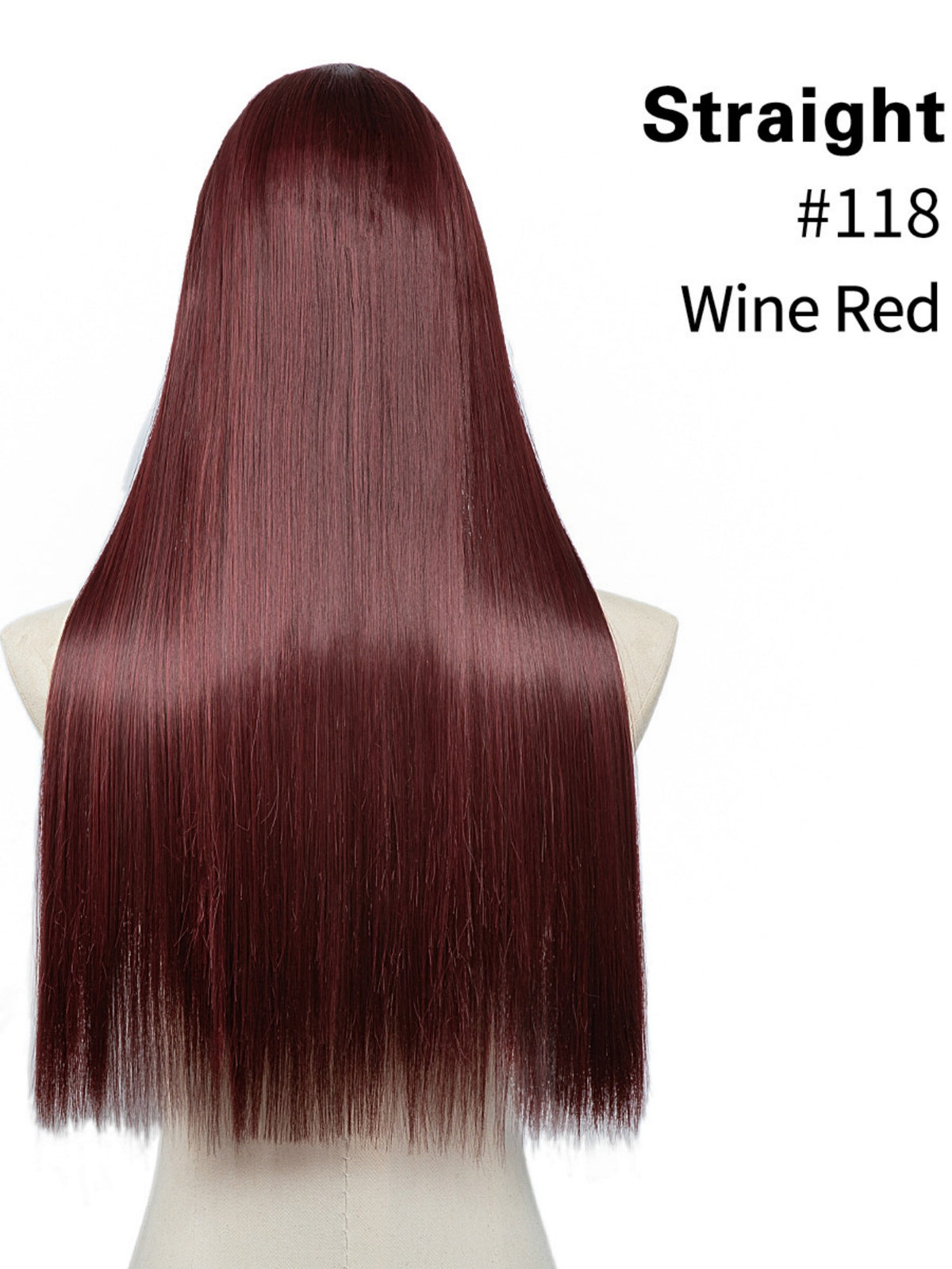 U-shaped Half-head Wig With Seamless Hair Extensions, One-piece Long Straight Wig