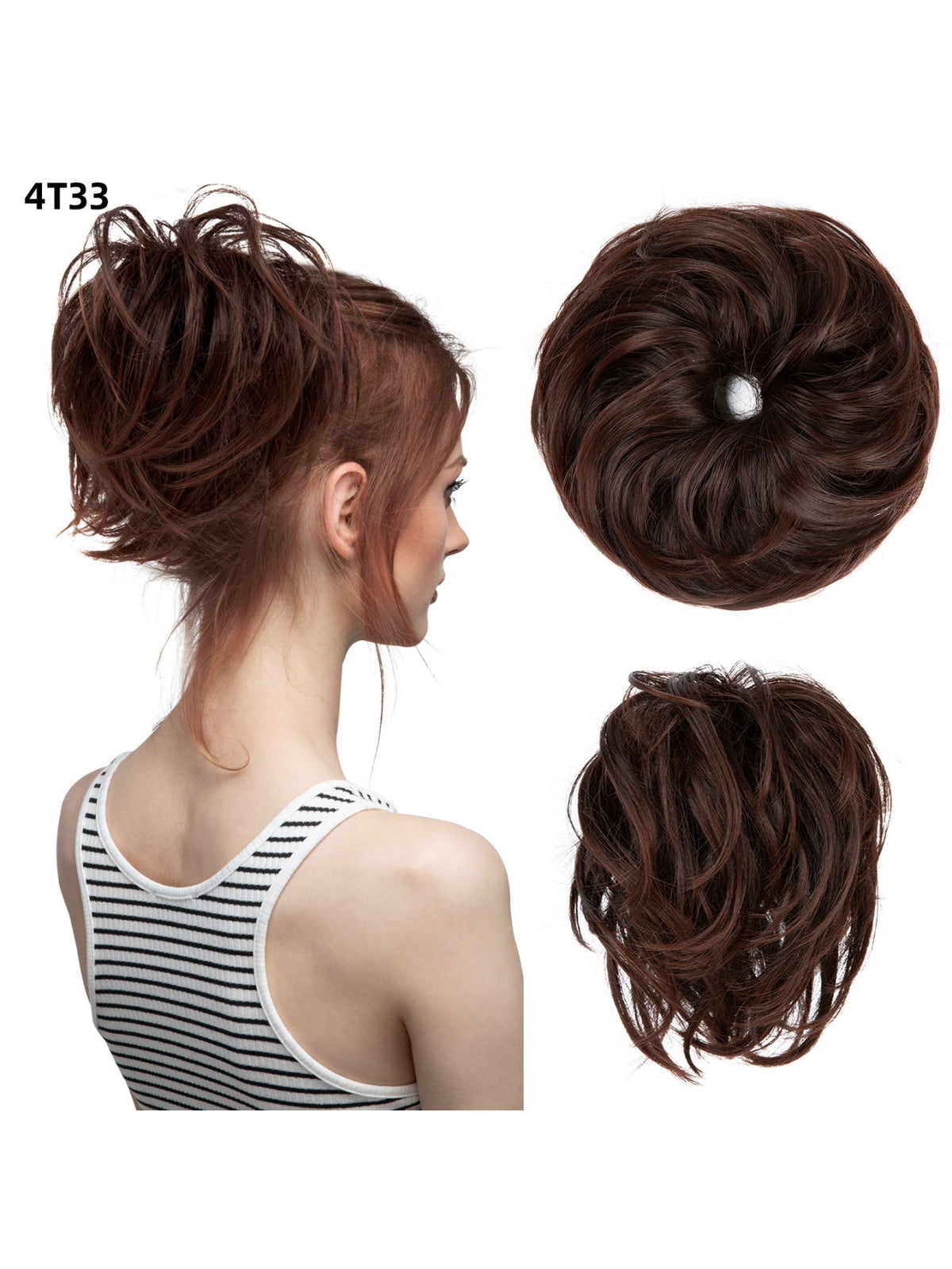 Fluffy Long Beard Curly Hair Updo Wig