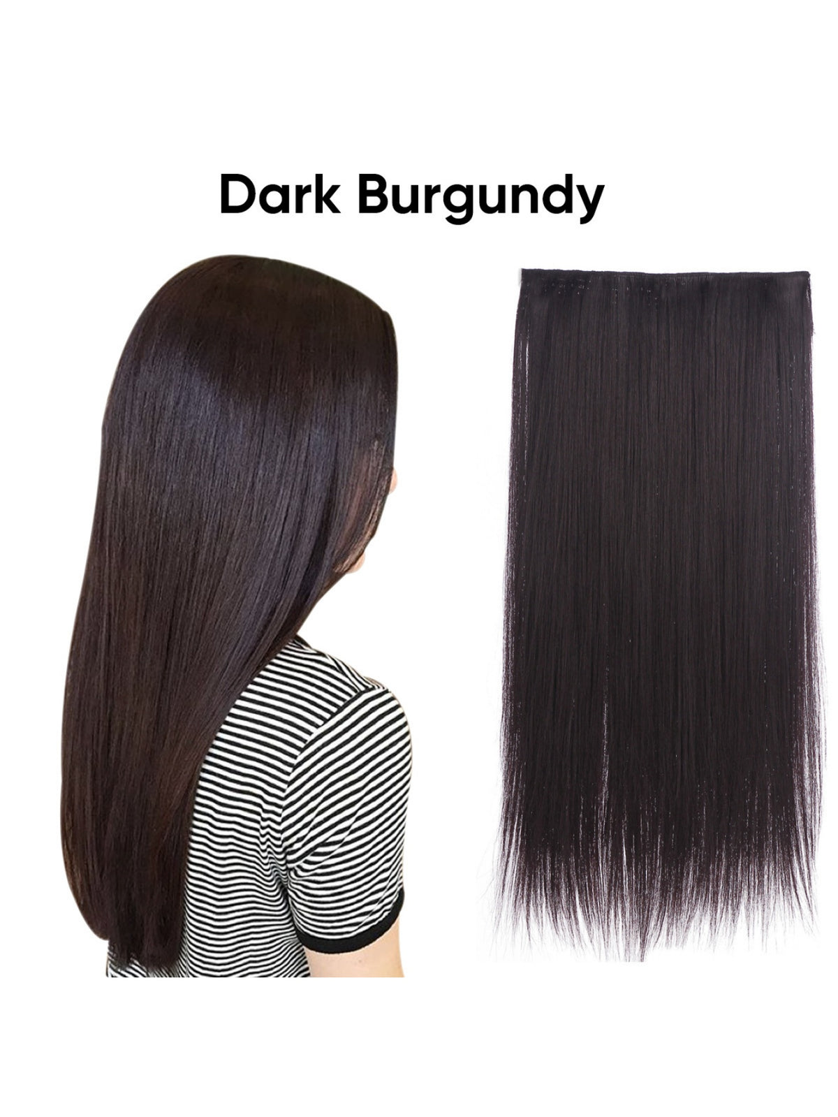 Seamless, Invisible, One-piece Long Straight Wig With Fluffy Hair