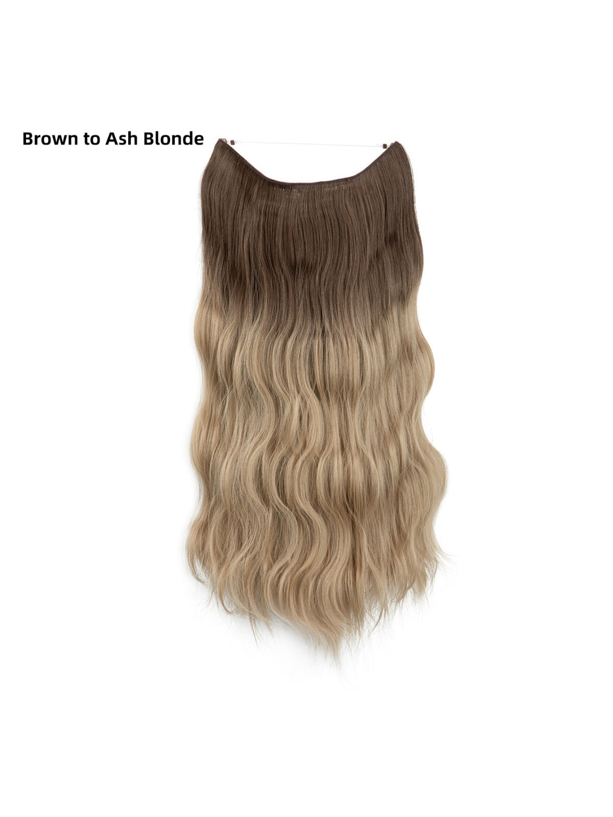 One-piece Hairpiece, Long Wavy Curls, Seamless Synthetic Fiber Wig