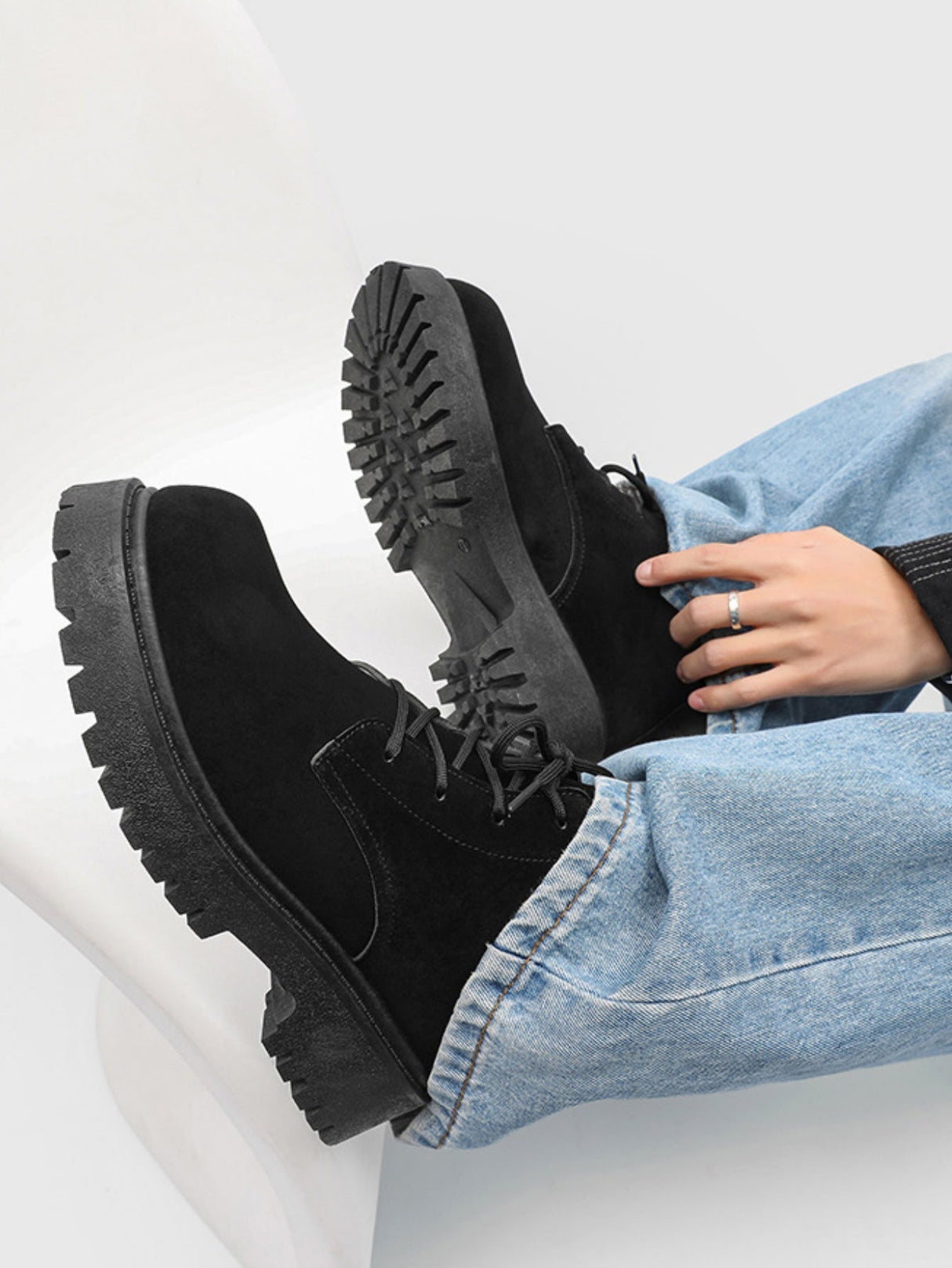 Retro Suede Oversized Martin Boots